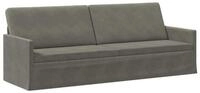 vidaXL Sofa 220 x 81 x 82 cm 3-Sitzer Sofa Hellgrau 220x81x82 cm Cordstoff, 1...