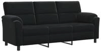 vidaXL Sofa 214 x 85 x 93 cm Sofa Schwarz 214x85x93 cm Samt, 1 Teile