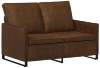vidaXL Sofa 130 x 81 x 82 cm 2-Sitzer Sofa Braun 130x81x82 cm Kunstwildleder, 1...