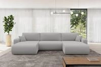 ALTDECOR Wohnlandschaft BERY-U, Couch mit Schlaffunktion, Wohnzimmer -