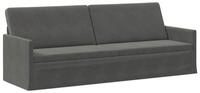 vidaXL Sofa 220 x 81 x 82 cm 3-Sitzer Sofa Dunkelgrau 220x81x82 cm Cordstoff, 1...