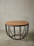KADIMA DESIGN Couchtisch Couchtisch Massivholz Metall 60x39x60 cm...