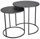 LOFT42 Beistelltisch LOFT42 Elvy Set Beistelltische rund - Schwarz - &Oslash;49x52