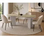 Beautysofa Esstisch PRESTIGE runder Design-Tisch ausziehbar &Oslash; 100&ndash;180 cm...