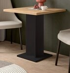 Inn.Furn S&auml;ulen-Esstisch Anton (K&uuml;chentisch in Eiche Artisan mit Schwarz,