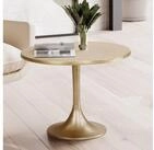 FINEBUY Couchtisch FB102742 Sofatisch Metall Gold &Oslash; 60 cm Tisch...