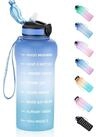 LuxusKollektion Trinkflasche 2 Liter Trinkflasche Sport mit Strohhalme, 2000ml...