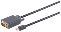 S-Conn Mini DisplayPort 1.2 Adapterkabel, VGA, 2,0m Audio- & Video-Kabel