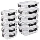 relaxdays Frischhaltedose Glasbeh&auml;lter mit Deckel im 10er Set, Glas, (10-tlg),...
