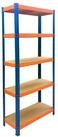 relaxdays Schwerlastregal 5 Ebenen Metall, 1-tlg., 30 x 75 x 180 cm
