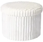 Storage solutions Polsterhocker Runde, faltbare Pouf mit Stauraum, wei&szlig;, &Oslash; 43...
