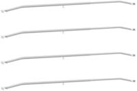 vidaXL Halterung Planehalterung f&uuml;r Anh&auml;nger 4 Silber 136-218 cm Aluminium