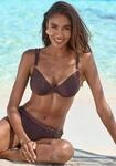 LASCANA B&uuml;gel-Bikini (0-St) Glitzernde Strukturware braun 42
