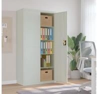 vidaXL Aktenschrank vidaXL Aktenschrank Hellgrau 90x40x180 cm Stahl
