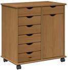 vidaXL Rollcontainer Rollschrank 63,5 x 39 x 65,5 cm Massivholz Kiefer...