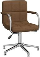 vidaXL B&uuml;rostuhl B&uuml;rostuhl Drehbar Braun Stoff (1 St)