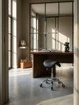KADIMA DESIGN Arbeitshocker MENTON - Sattel-Hocker in Schwarz, Arbeitshocker...
