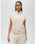 OPUS Strickweste Duppi aus weichem Strick Verk&uuml;rzte, schmale Form mit...