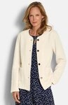 GOLDNER Jerseyblazer Baumwollblazer mit Glanzdetails Businessjacke mit Rundhals,