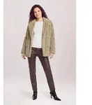 Cartoon Fellimitatjacke Damen mit Reverskragen braun 34 EU