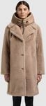 Fellimitatmantel KHUJO "FIZA", Damen, Gr. S, grainy beige, Steppware, Obermaterial: