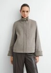 comma Winterjacke Outdoor-Jacke Kurze Wollmix-Jacke mit Strick-Details