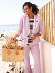 Jerseyblazer CASUAL LOOKS "Jersey-Blazer", Damen, Gr. 38, rosa (ros&eacute;), 97%