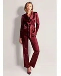MADELEINE Kurzblazer Edler Satinblazer mit Bindeband Doppelreiher mit...
