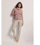 MADELEINE Kurzblazer Kurzer Strukturblazer mit Hemdkragen Gestreiftes Design,