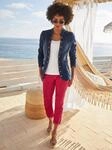 Jeansblazer HEINE "Jeans-Blazer", Damen, Gr. 34, blau (dunkelblau, stone, washed),