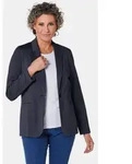 GOLDNER Jerseyblazer Kurzgr&ouml;&szlig;e: Knitterfreie Businessjacke in Uni blau 21