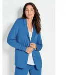 GOLDNER Jerseyblazer Kurzgr&ouml;&szlig;e: Knitterfreie Businessjacke in Uni blau 19