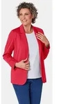 GOLDNER Jerseyblazer Kurzgr&ouml;&szlig;e: Knitterfreie Businessjacke in Uni rot 24