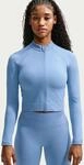 Sweatjacke NIKE "W NP DF SMLS FZ MIDLAYER", Damen, Gr. S, blau (work blau), Trikot,