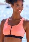 Sport-BH LASCANA ACTIVE, Damen, Gr. 100, Cup B, blau (neon orange), Trikot,