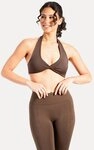 Smilodox Sport-BH Myrah Twisted, Shaped Fit Wickel-V-Ausschnitt & offener...