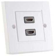 S-Conn HDMI-Port HDMI Wanddose 2x HDMI Buchse reinwei&szlig;