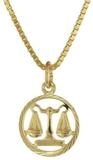 trendor Kette mit Anh&auml;nger 75990-10, Kinder Sternzeichen Waage 333 Gold +