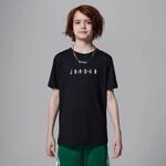 Print-Shirt JORDAN "JDB MJ WORDMARK EMB CREW", Jungen, Gr. M, schwarz, Jersey,