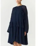 Y.A.S Chiffonkleid YASMILVA LS DRESS S. NOOS Kunstfaser, regular fit