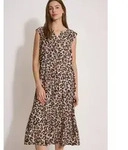 CECIL Midikleid mit Leo-Muster beige S (38)