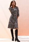 LASCANA Jerseykleid (mit Bindeg&uuml;rtel) schwarz 38