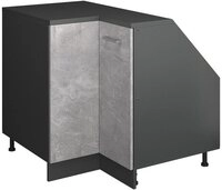 Vicco Kommode Rion, Beton/Anthrazit, 75.6 x 81.6 cm mit 1 T&uuml;r, Schrankkorpus...