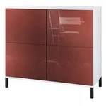 Vladon Kommode Rova V3 (Moderner K&uuml;chenschrank, mit 4 Push-to-Open T&uuml;ren),...