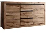 Massivmoebel24 Sideboard MONTREUX (Massivholz), Wildeiche / Zerreiche 155x43x80...