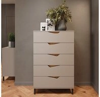 Vicco Kommode Marelle, Greige/Artisan, 76 x 120 cm mit 5 Schubladen (1 St)
