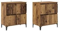 vidaXL Sideboard Sideboards 2 stk. Altholz 60 x 35 x 70 cm Holzwerkstoff (2 St)