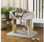 PawHut Kratzbaum Katzenbaum f&uuml;r Wohnungskatzen, Jute-Kratzpfosten, Plattform,