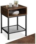 tectake Nachttisch Couchtisch mit offenem Fach und Gitterablage, 40,5 x 40,5 x...