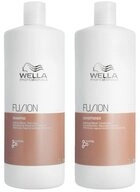 Wella Professionals Haarpflege-Set Fusion Intense Repair Shampoo 1000ml +...